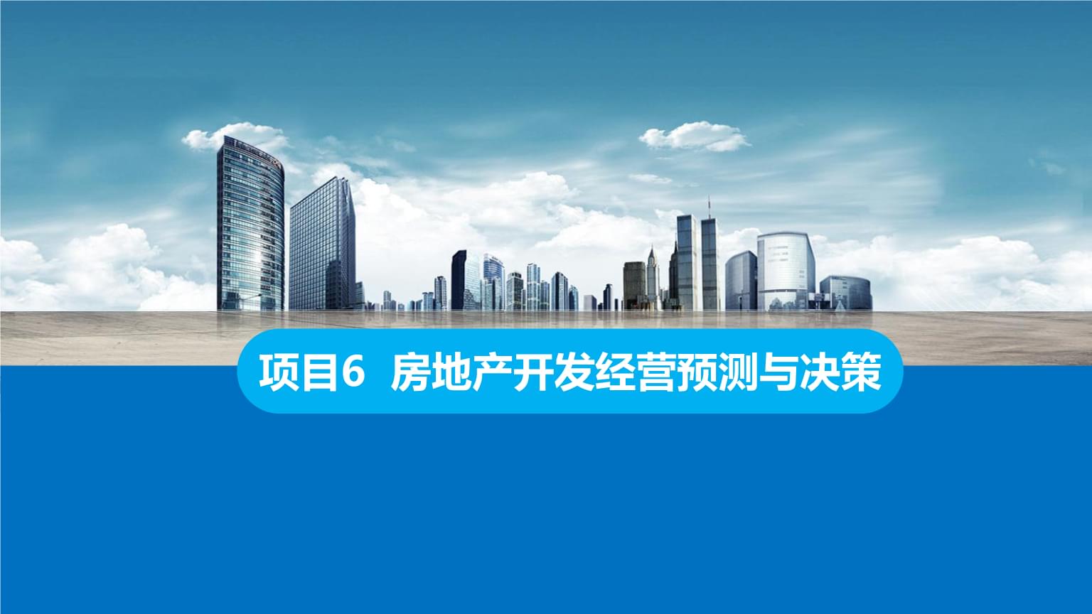 房地產(chǎn)開發(fā)經(jīng)營中的預(yù)測與決策 理論與實踐